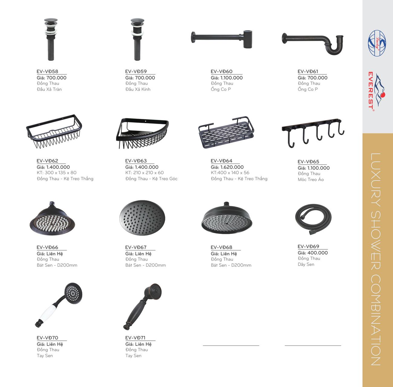 Thiết bị vệ sinh EVEREST Cổ Điển Catalogue và Bảng giá mới nhất /Page 